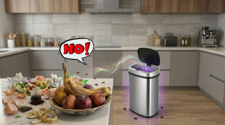 Elylife smart sensor bin blocking fruit flies and odors with airtight lid technology